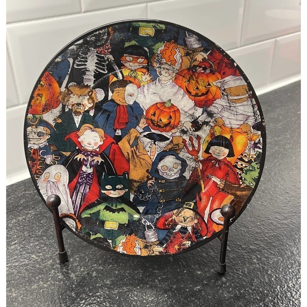 Alexander Henry "Costume Contest" decorative plate, handmade